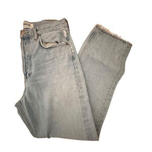 Agolde Light Blue denim jeans ~ button fly ~ distressed ~soft hand feel ~size 26